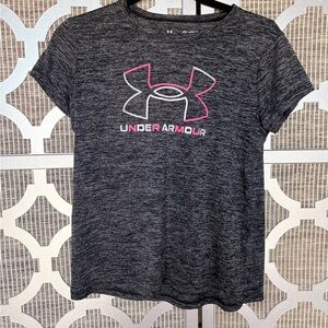 Under Armour Heathered Gray Tee with Pink Accents